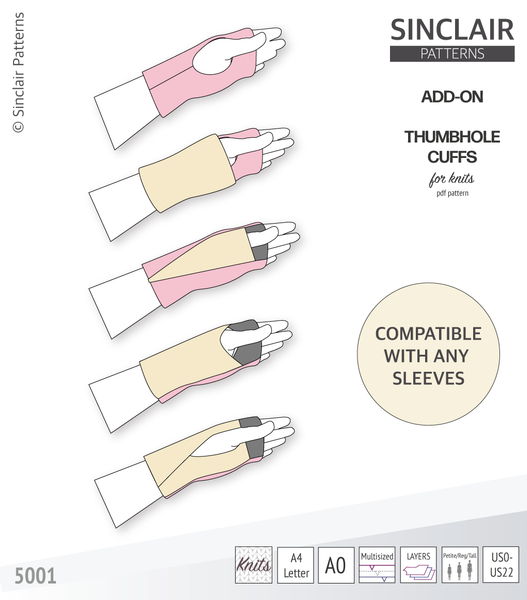 Thumbhole cuffs pack add on (PDF) - Sinclair Patterns