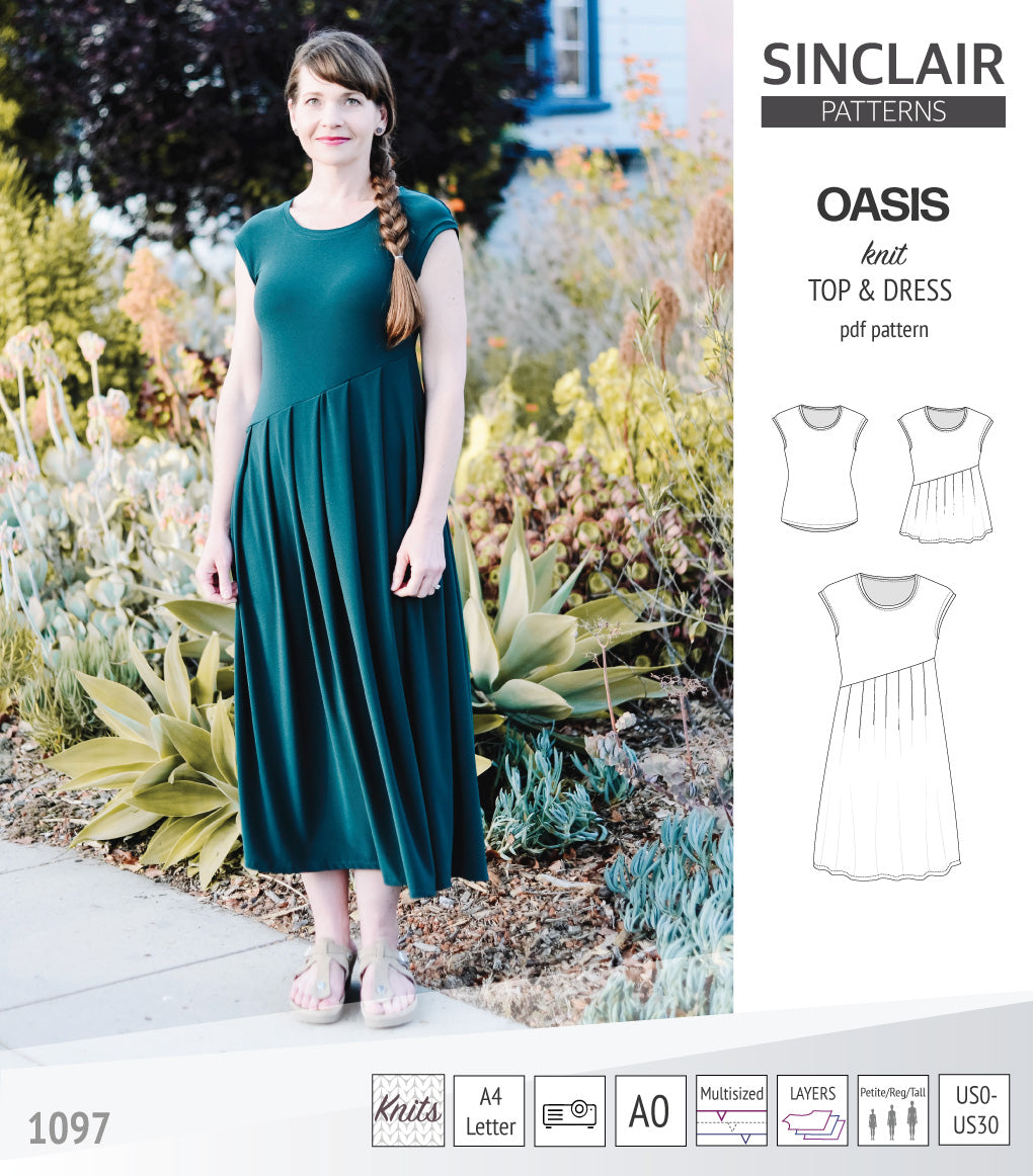 cap sleeve maxi dress pattern CAP SLEEVE DRESS SEWING PATTERN The Assembly Line shop