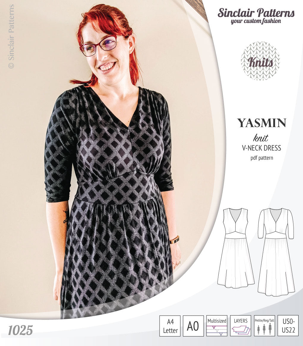 pleated dress pattern womens dresses Dress With Yoke And Front Box Pleat