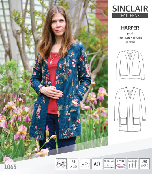 Harper classic knit cardigan and duster (PDF) - Sinclair Patterns