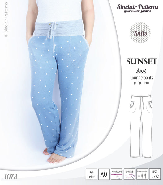 Sunset knit lounge pants (PDF)
