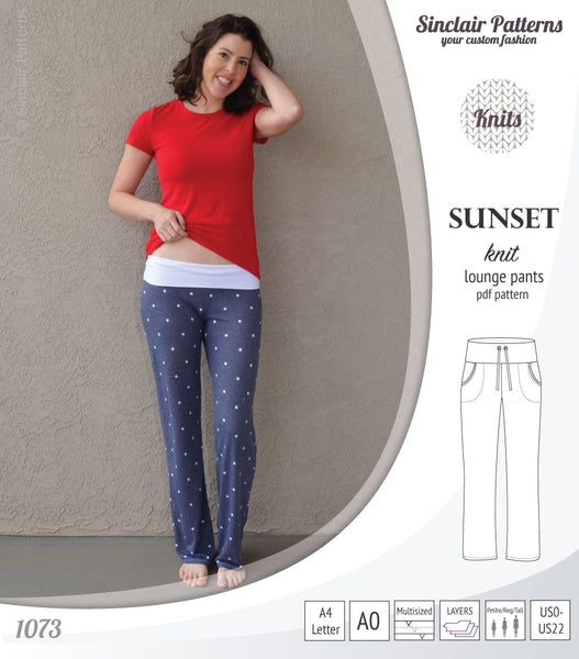 Sunset knit lounge pants (PDF) - Sinclair Patterns