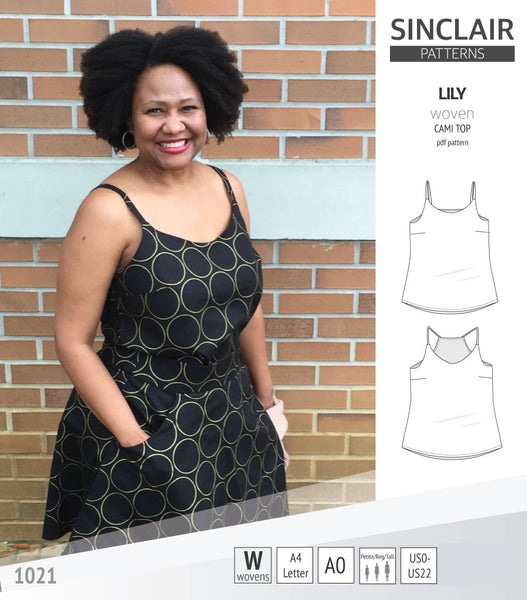Lily classic cami woven top (PDF)