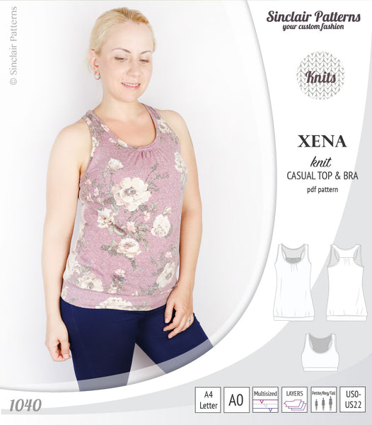 Built-In Bra Tank Top Pattern - Free And Easy