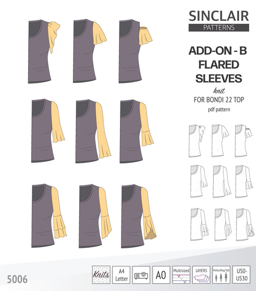 ADD-ON Flared Sleeves add-on pack for Bondi 22 and other