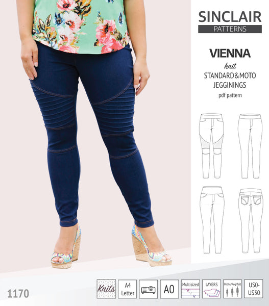 Vienna knit jeggings with moto patch option (PDF)