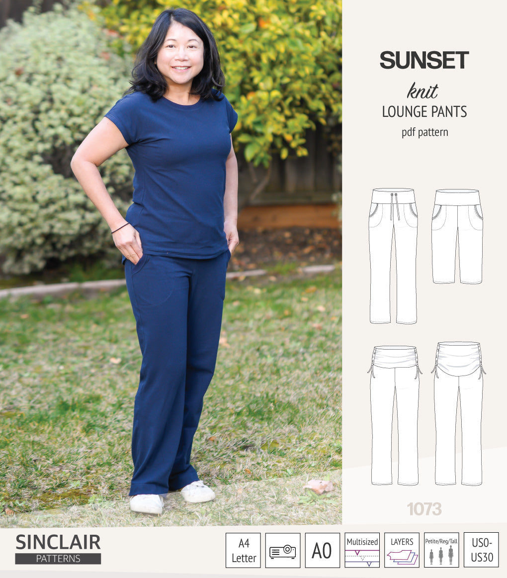 Sunset knit lounge pants (PDF) (2025 Updated) – Sinclair Patterns
