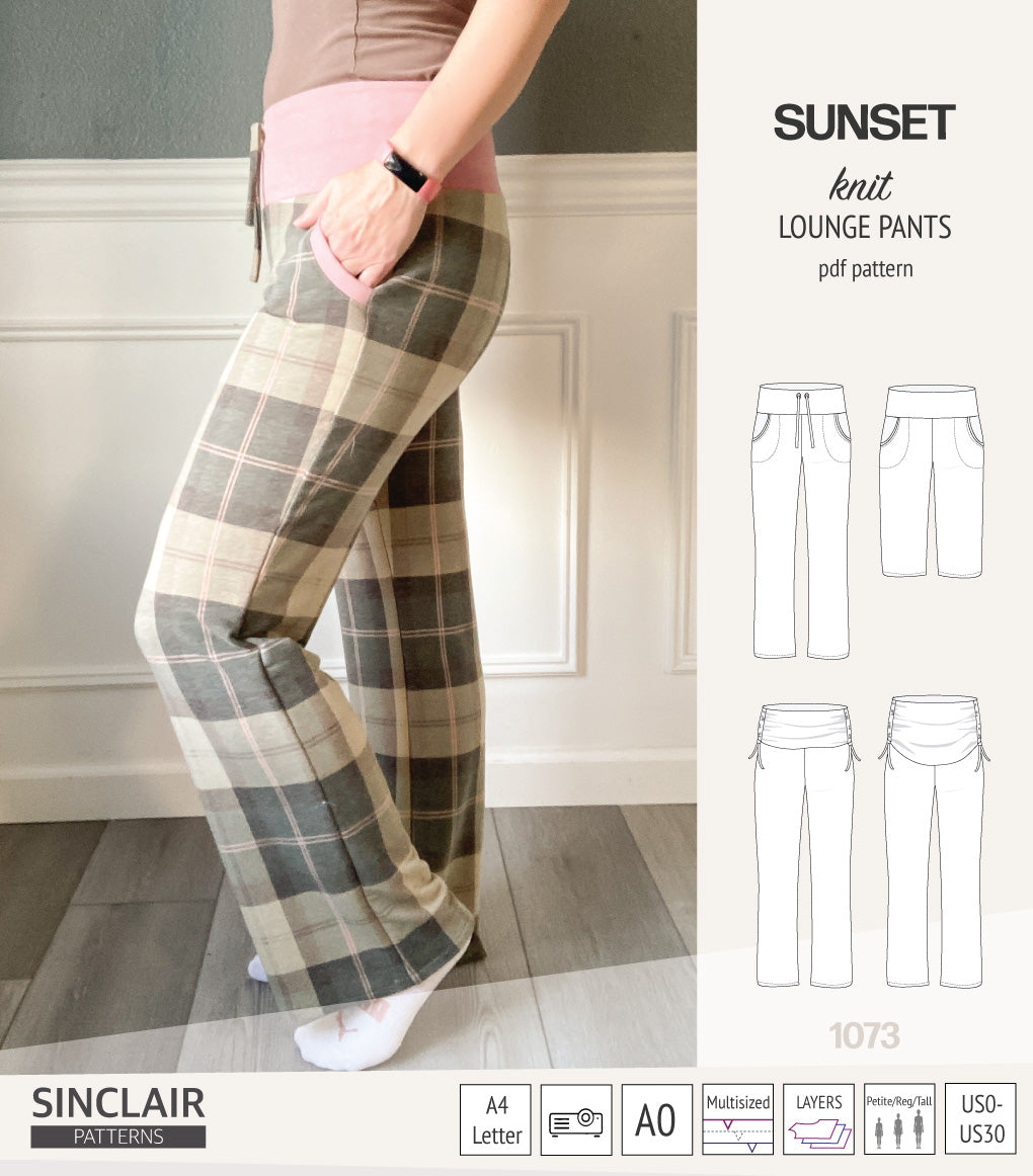 High-rise Ivory tapered ankle women's lounge pants – Atelier