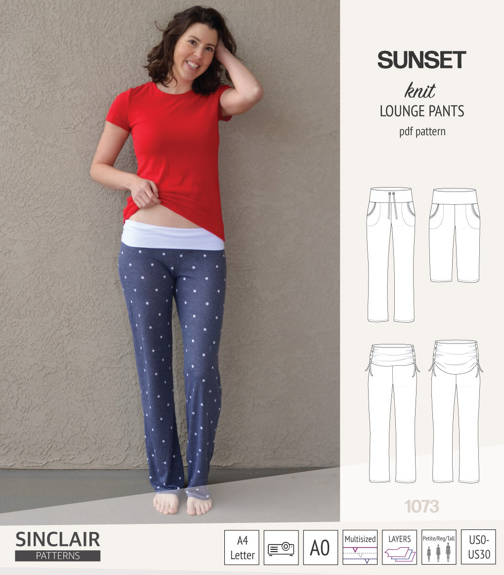 Sunset knit lounge pants (PDF) (2025 Updated) – Sinclair