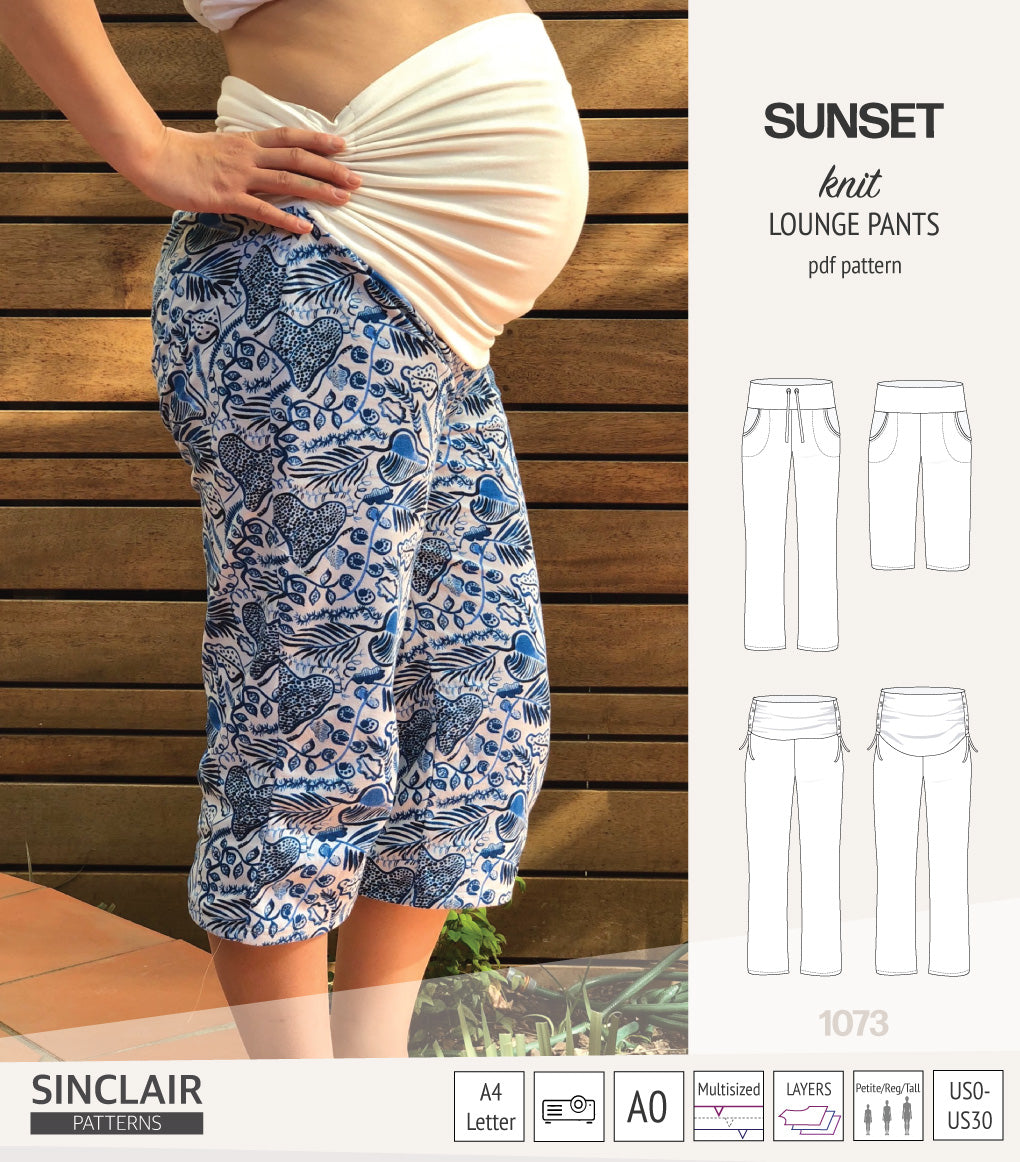 Sunset knit lounge pants (PDF) (2025 Updated) – Sinclair Patterns
