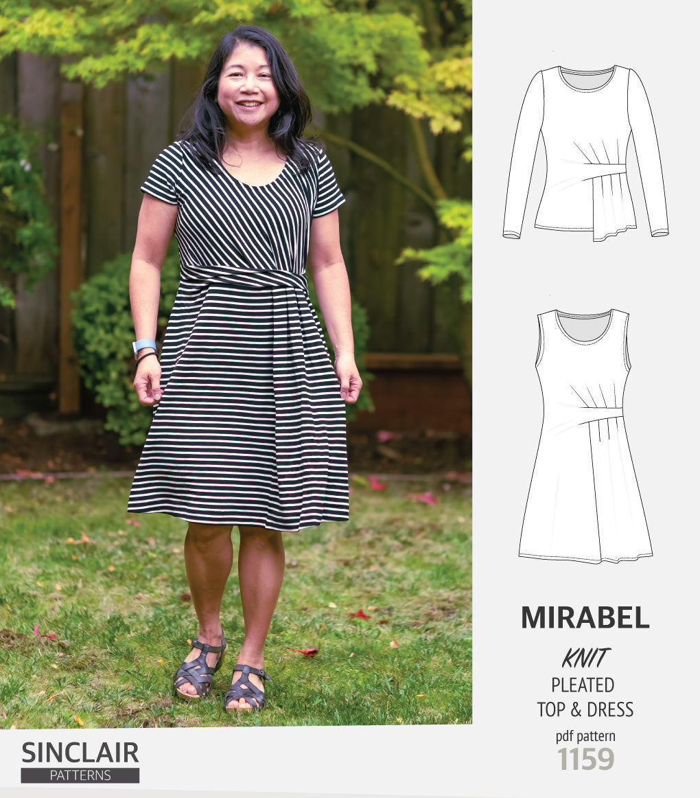Mirabel side pleated knit top and dress (PDF) Mirabel side pleated knit top and dress (PDF)
