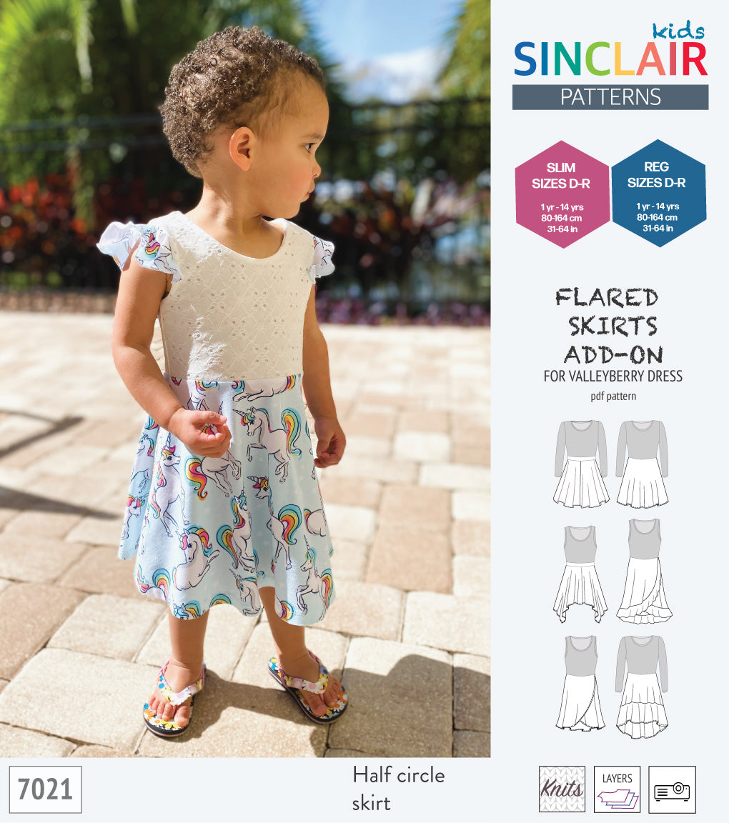ADD-ON Flared skirts add-on pack for Valleyberry dress for children pdf sewing pattern – Sinclair Patterns add-on-flared-skirts-add-on-pack-for-valleyberry-dress-for-children-pdf-sewing-pattern-sinclair-patterns