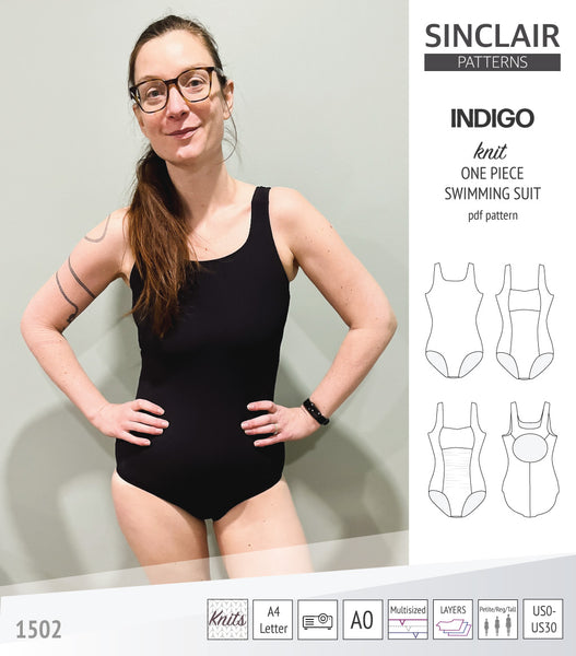 S-XL/ Swimsuit With Zip-front Halter & Open-back/ Digital Sewing Pdf-pattern  for Women mc2patterns Mc2-1503 -  Canada