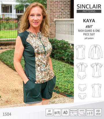 Kaya raglan rash guard, swim bottoms and a one piece suit (PDF ...
