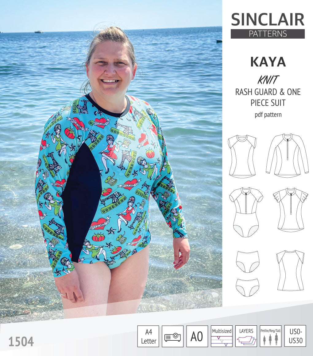 Kaya raglan rash guard, swim bottoms and a one piece suit (PDF ...
