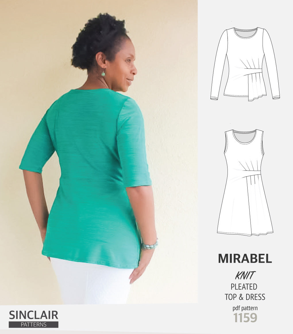 Mirabel side pleated knit top and dress (PDF) – Sinclair Patterns