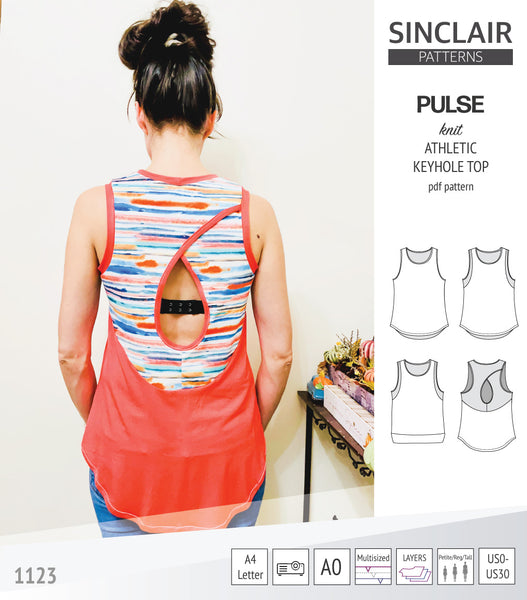 Fitness set leggings and tank top sewing pattern