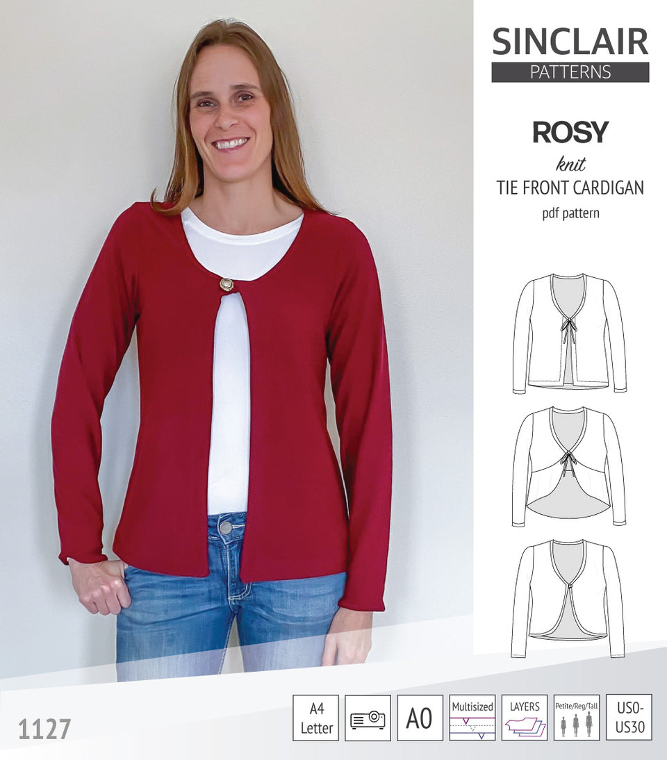 Cardigan, Shrug & Jacket Sewing Patterns – PDF, A4, Letter, A0 ...