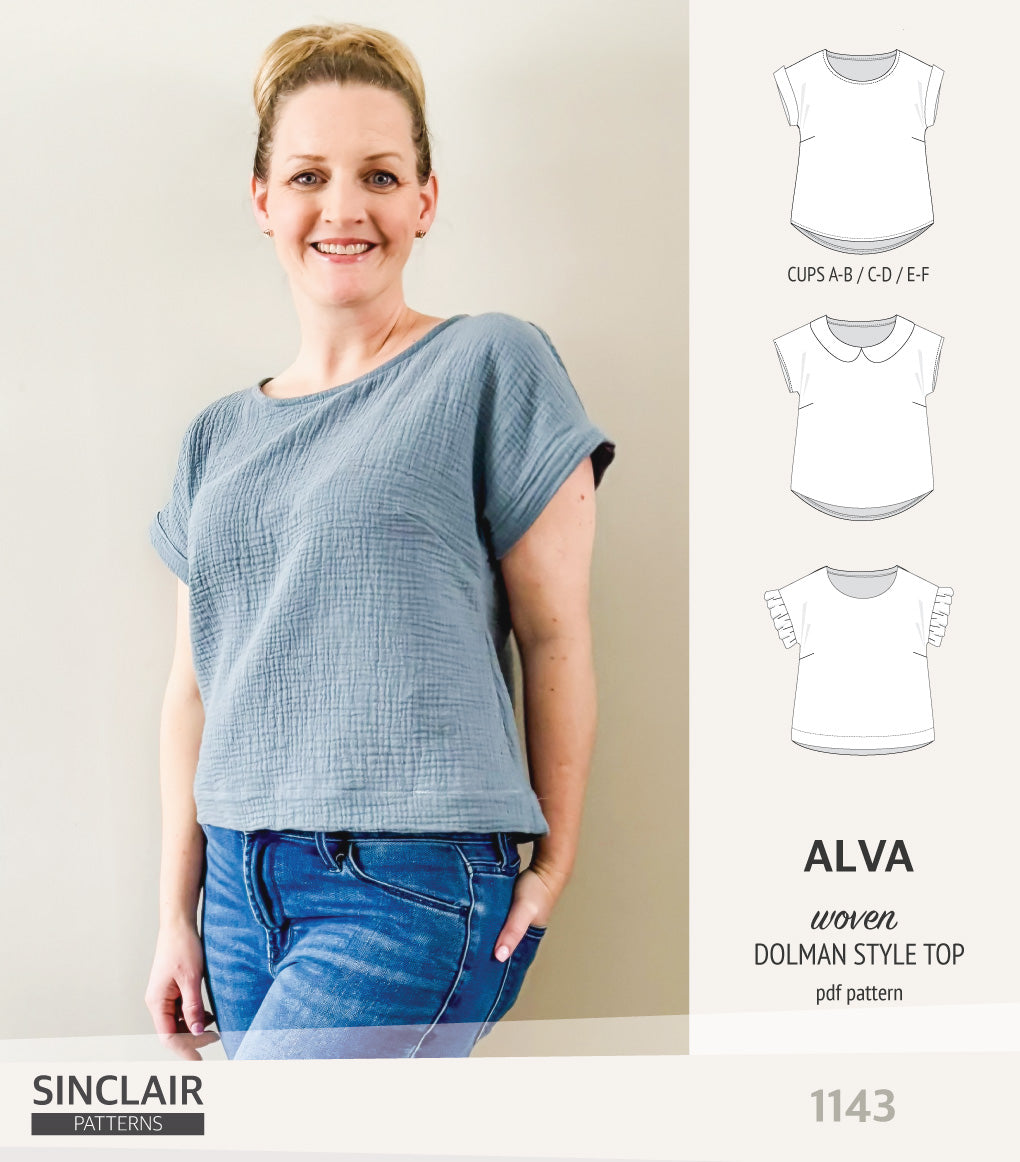 Alva woven dolman style top (PDF) – Sinclair Patterns