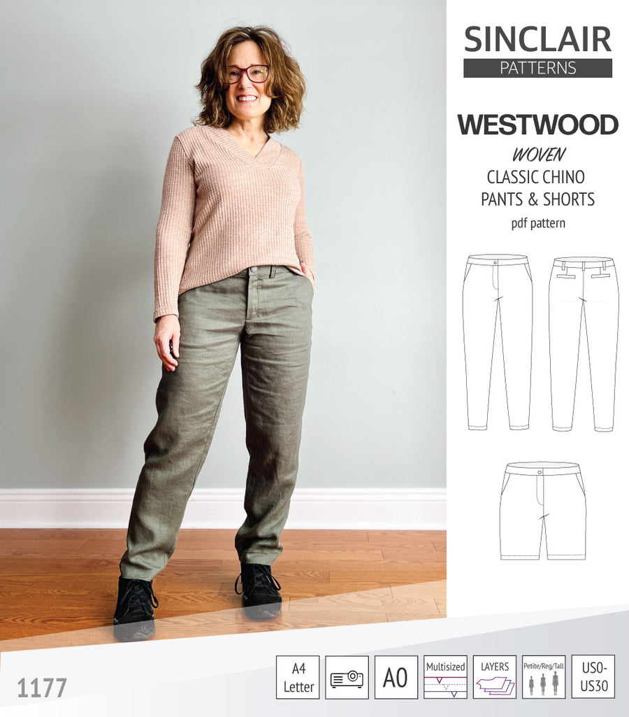 Westwood classic chino pants and shorts for women (pdf sewing pattern ...