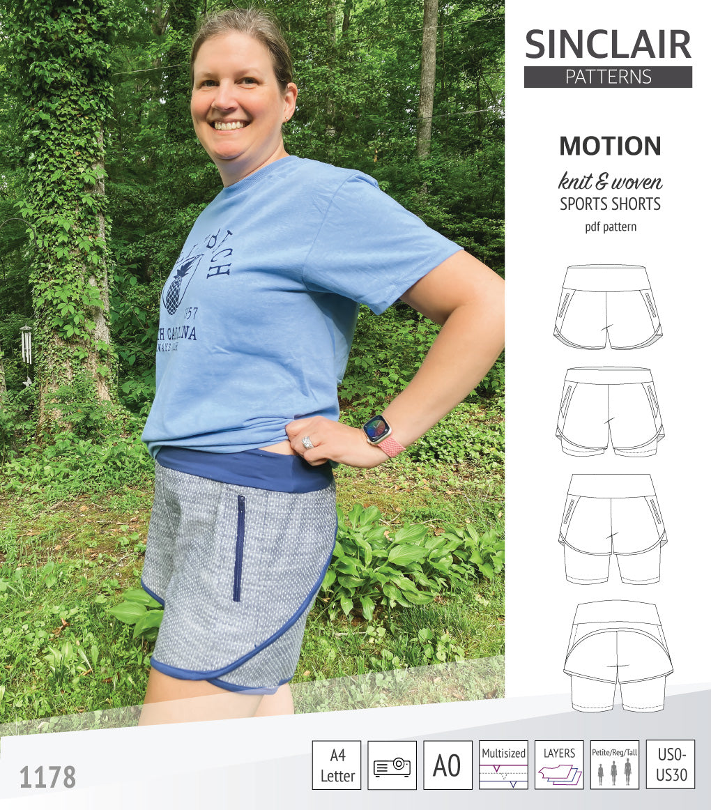 Shorts Pattern Instructions Motion sports shorts with a yoke, pockets and underlay shorties (pdf ...