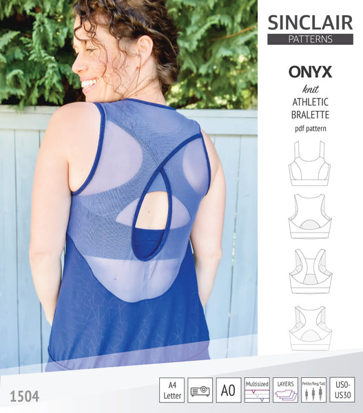 Onyx medium impact wireless athletic bralette (PDF) - Sinclair Patterns