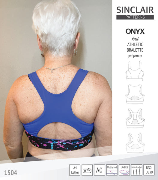 Onyx medium impact wireless athletic bralette (PDF) - Sinclair Patterns