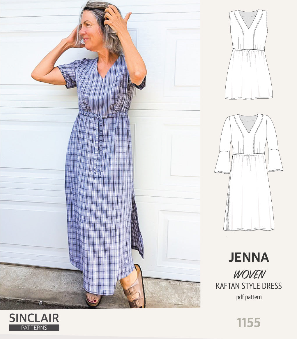 long kaftan dress pattern Maxi Kaftan Sewing Pattern - ELIZABETH