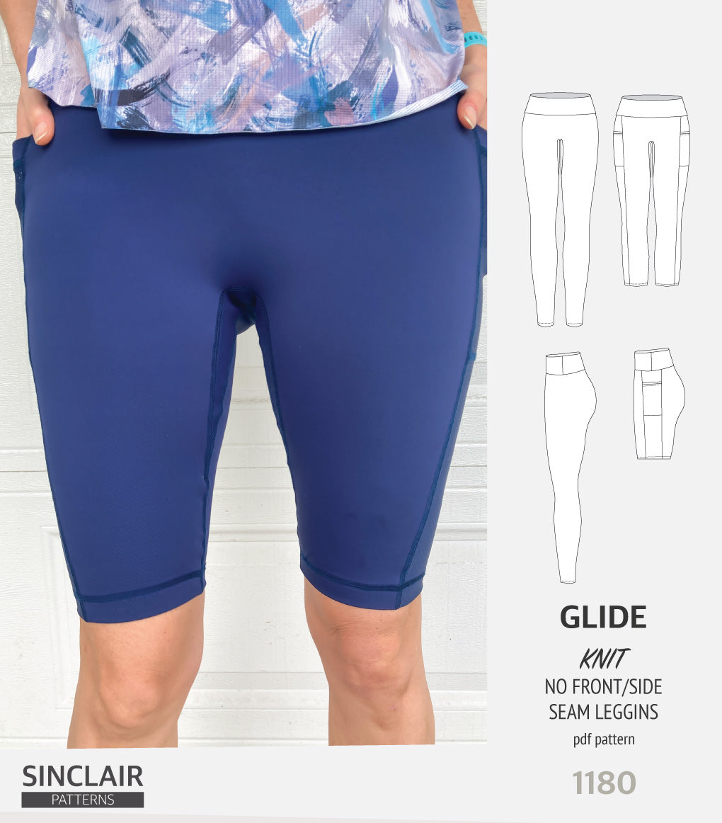 Glide no front seam no side seam leggings (PDF) – Sinclair Patterns