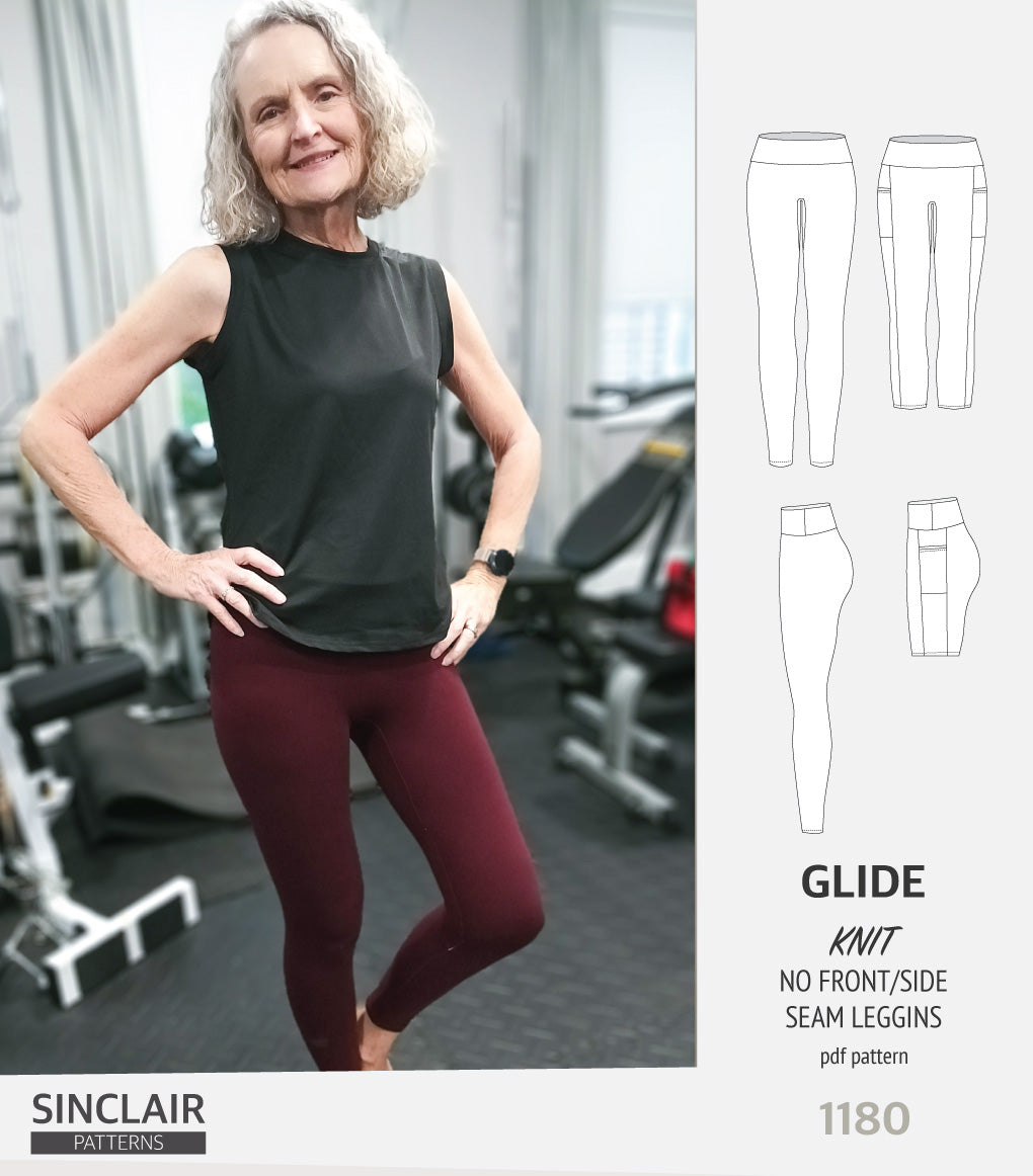 Glide no front seam no side seam leggings (PDF) – Sinclair Patterns