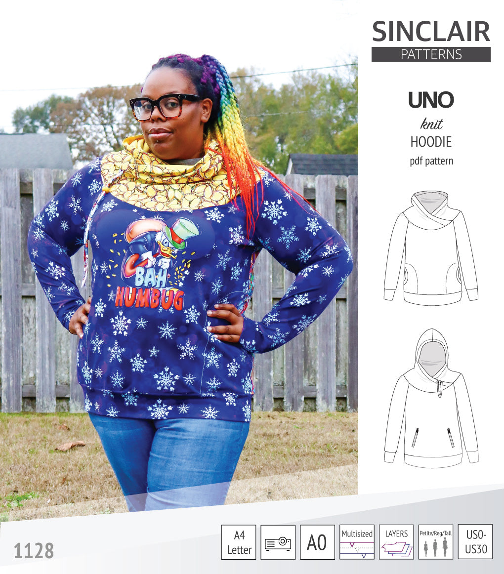 Uno hoodie with a round yoke (pdf sewing pattern) – Sinclair Patterns