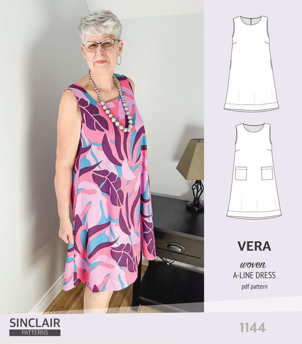 Vera A-line woven dress with pockets (PDF) Vera A-line woven dress with pockets (PDF)