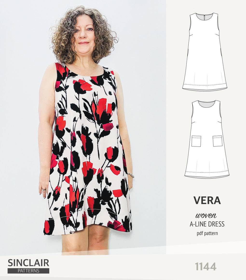 Vera A-line woven dress with pockets (PDF) Vera A-line woven dress with pockets (PDF)