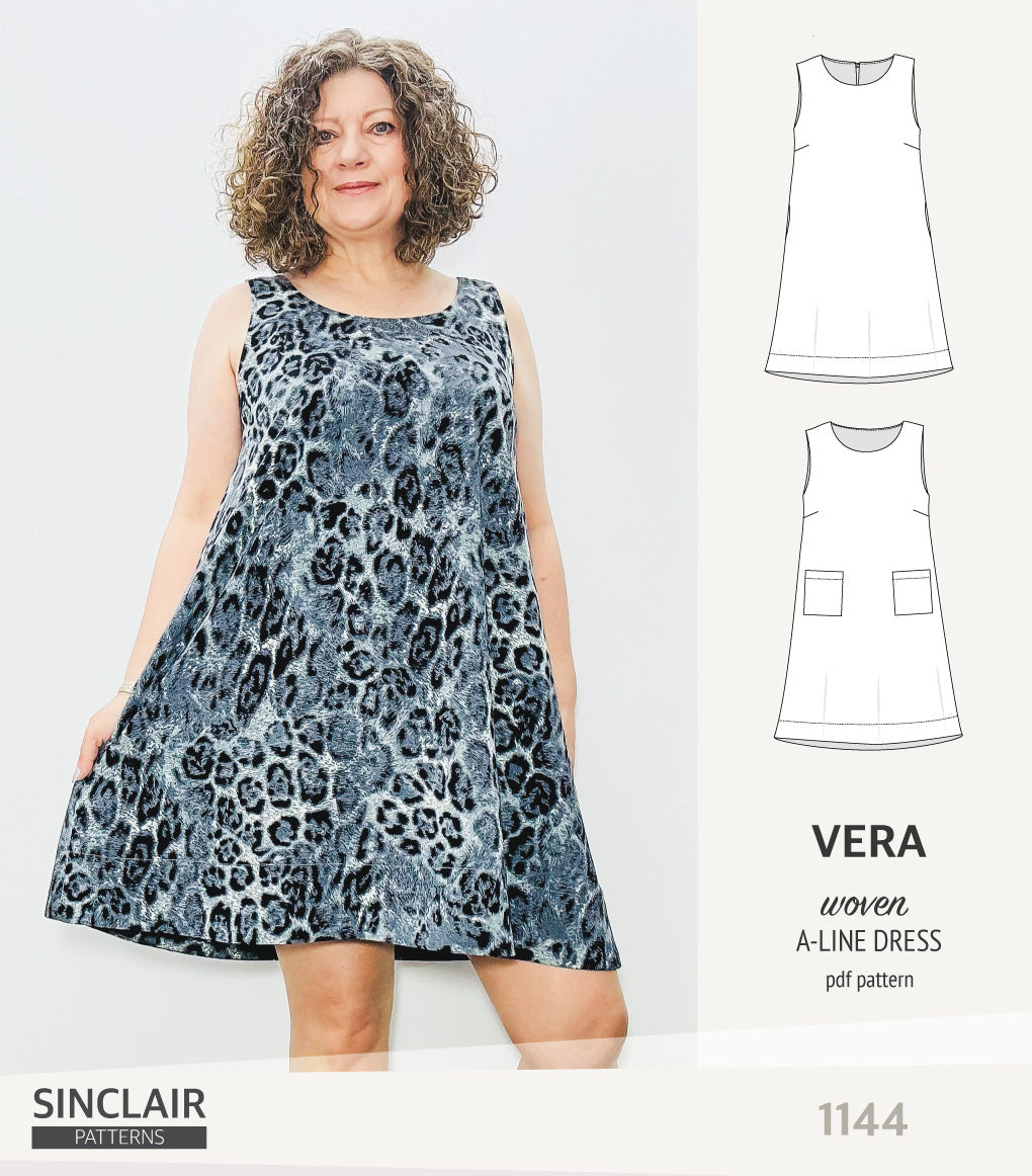 Vera A-line woven dress with pockets (PDF) Vera A-line woven dress with pockets (PDF)