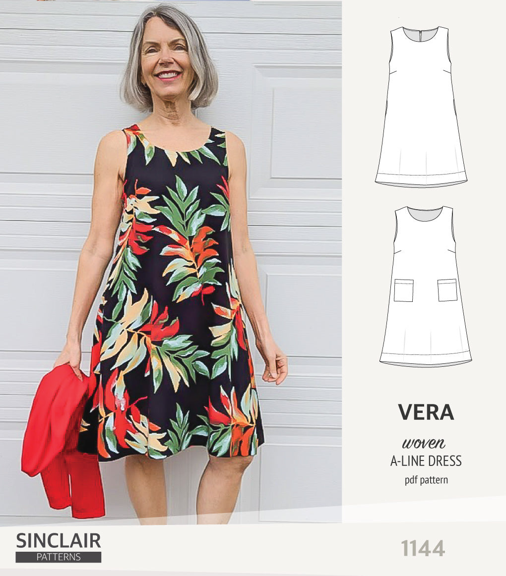 Vera A-line woven dress with pockets (PDF) Vera A-line woven dress with pockets (PDF)