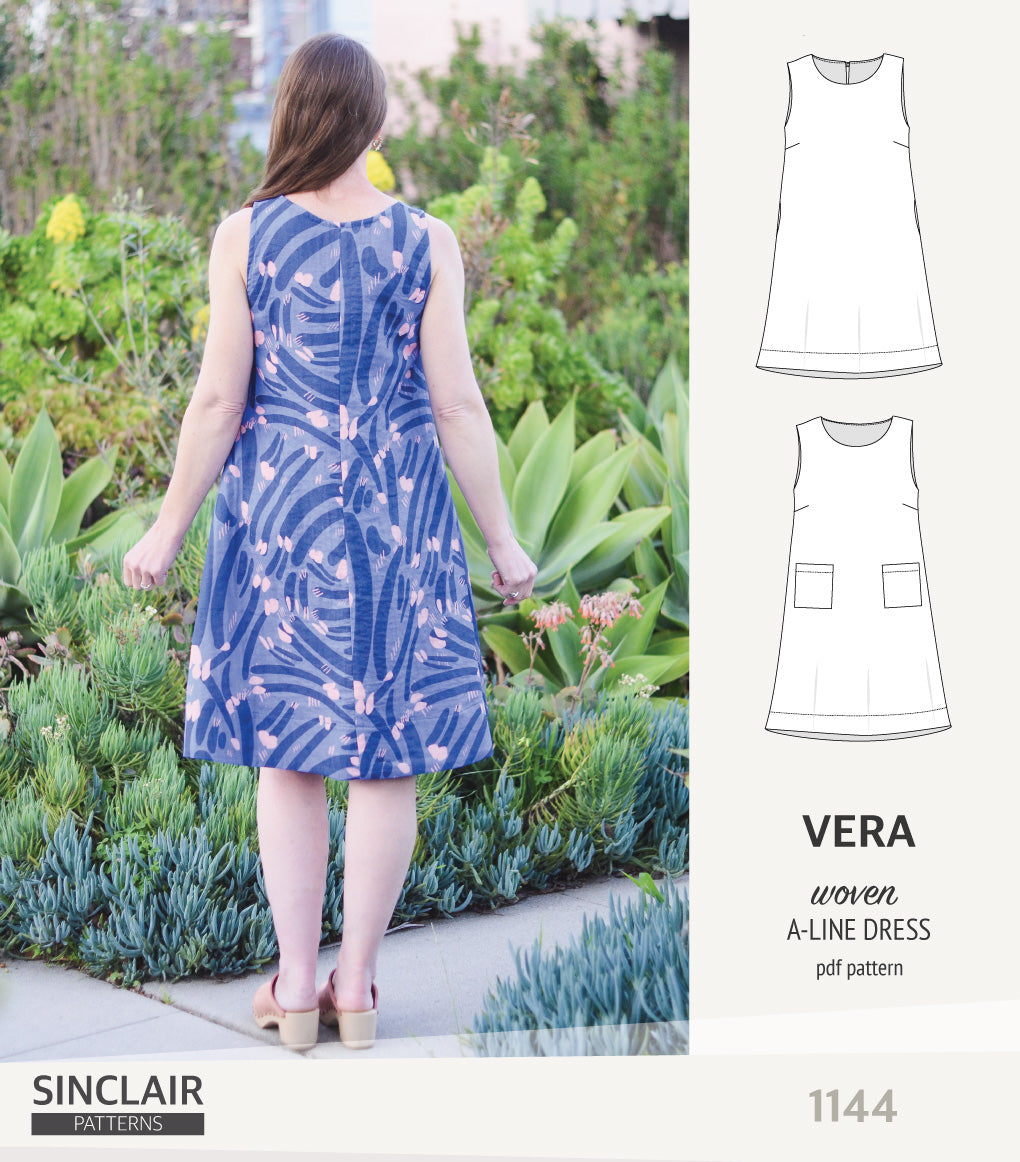 Vera A-line woven dress with pockets (PDF) Vera A-line woven dress with pockets (PDF)