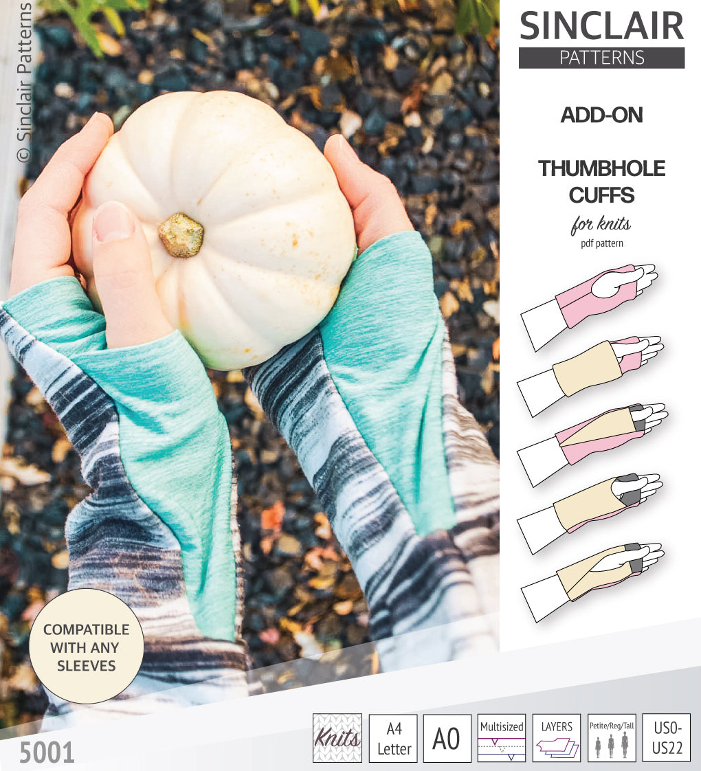 Easy thumbhole cuffs