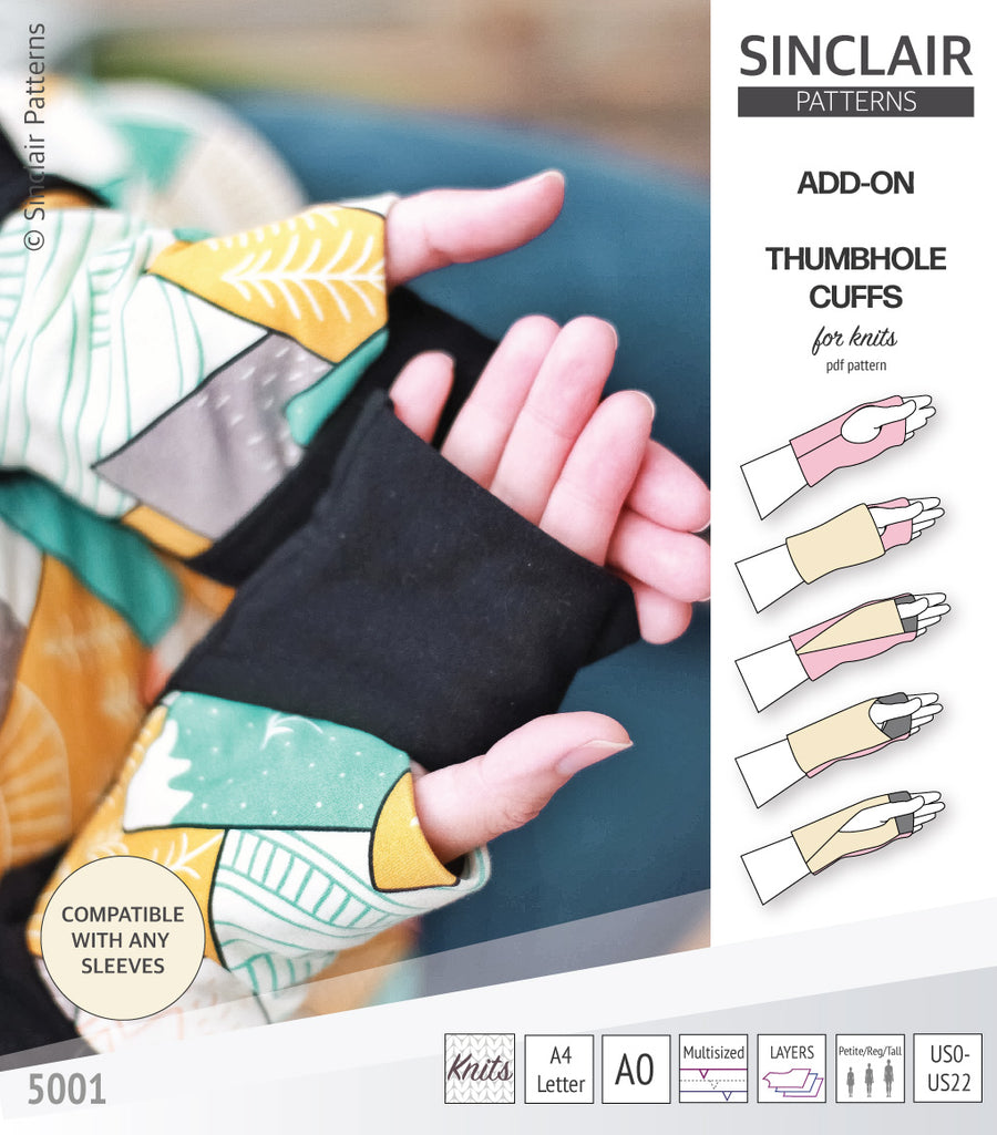 Thumbhole cuffs pack add on (PDF) – Sinclair Patterns