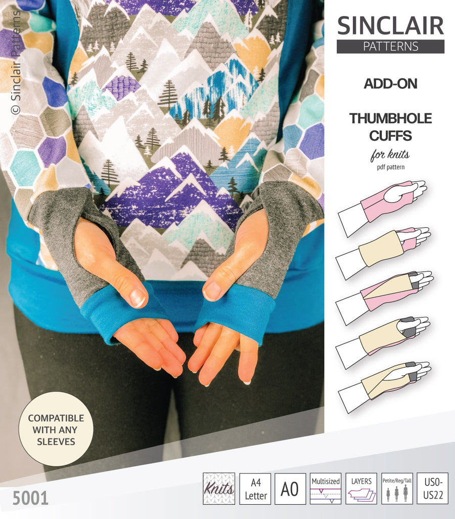 Thumbhole cuffs pack add on (PDF) – Sinclair Patterns