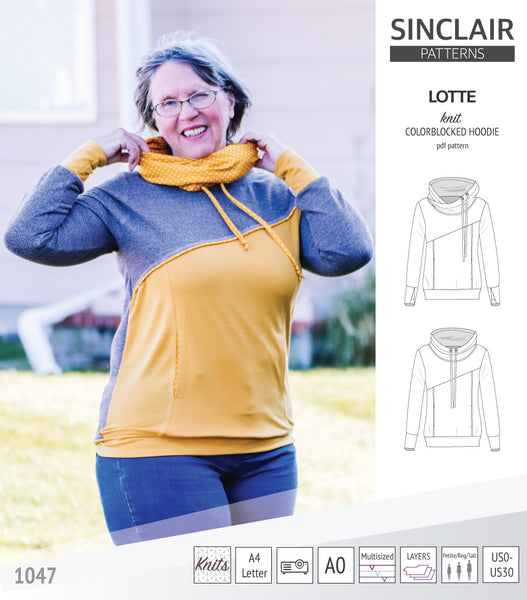 Sinclair Patterns - Lotte Colorblocked Hoodie Review - The Nerdy