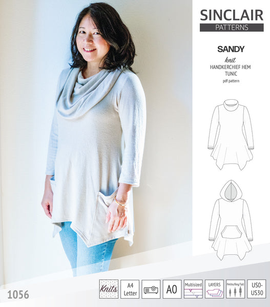 Sandy knit tunic (PDF), Sinclair Patterns