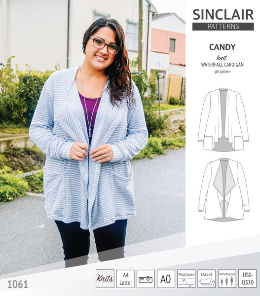 Easy DIY: Make a Waterfall Cardigan Using a Free Sewing Pattern - Melly Sews