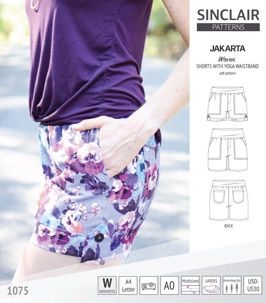 Shorts With Pockets Sewing Pattern, 8 Sizes XS-4XL, Instant Download –  Shakti Patterns
