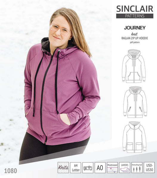 Sinclair Patterns Morgan Half-zip Hoodie and Pullover - The Fold Line