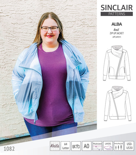 Women Coat PDF sewing pattern - Size XS-L - A4/A0
