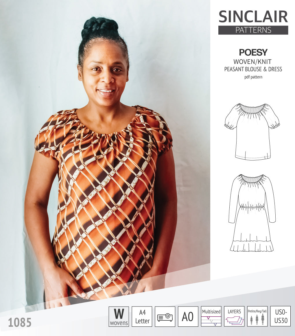 Poesy woven / knit peasant style blouse, tunic and dress (PDF) – Sinclair Patterns poesy-woven-knit-peasant-style-blouse-tunic-and-dress-pdf-sinclair-patterns