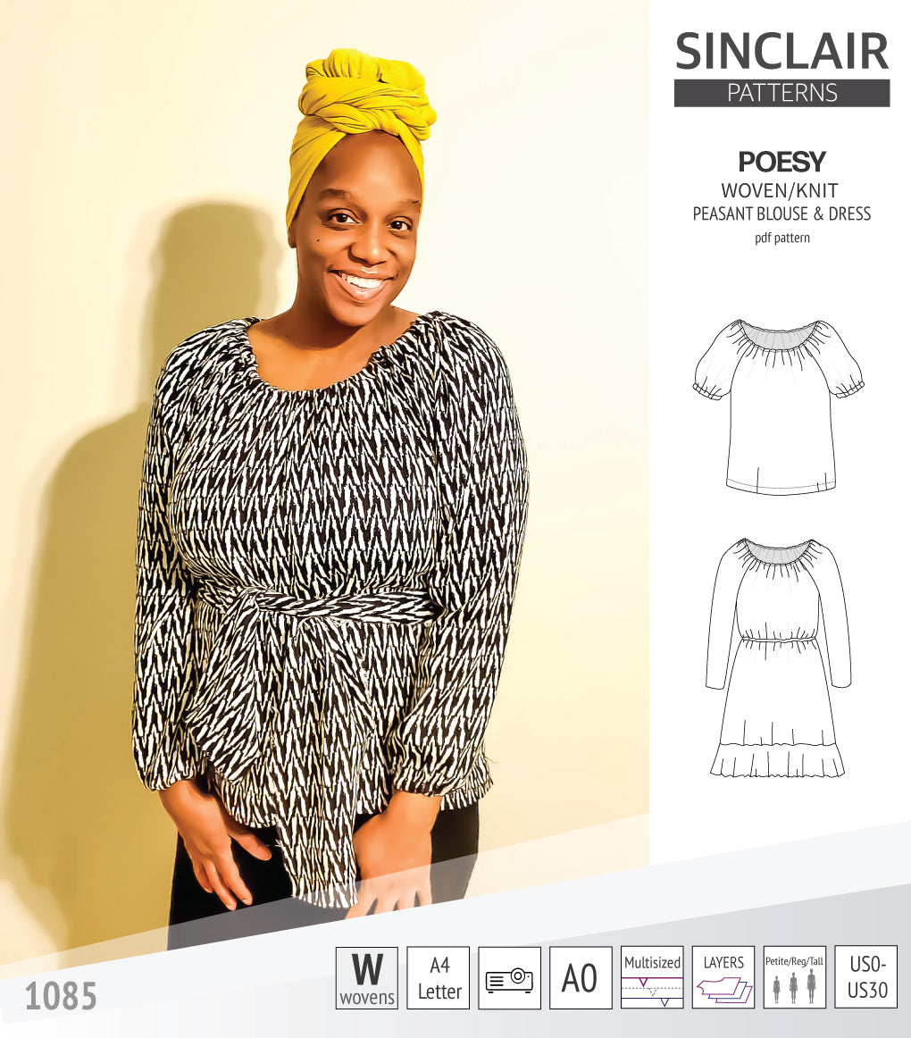 Poesy woven / knit peasant style blouse, tunic and dress (PDF) – Sinclair Patterns poesy-woven-knit-peasant-style-blouse-tunic-and-dress-pdf-sinclair-patterns