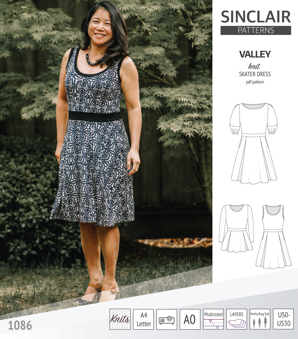 sleeveless skater dress pattern ARABELLA Dress - Skater dress | flairy dress pattern | mini dress | Women sleeveless | straight neckline| one piece