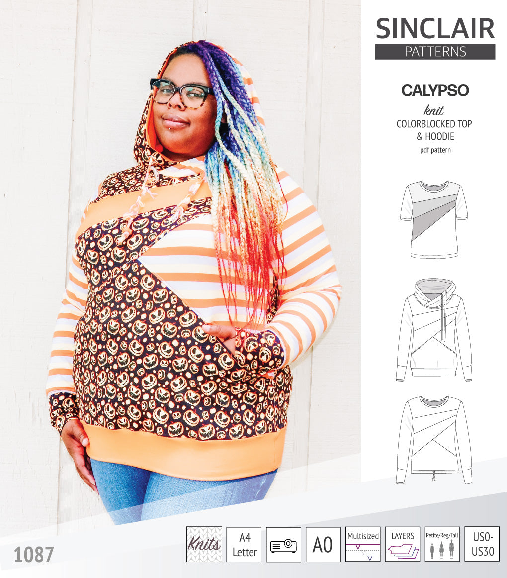 Cropped Hoodie Free Hoodie Pattern Pdf Calypso Colorblocked Top