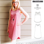 Sinclair Patterns Rio racerback tank top and jersey dress pdf sewing patterns for women